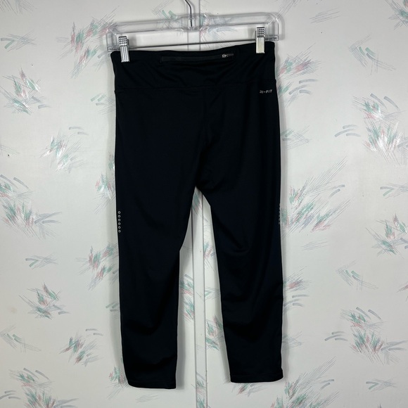 Nike Dri-Fit Womens Power Essential Running Crop Leggings Black Medium - Picture 5 of 12